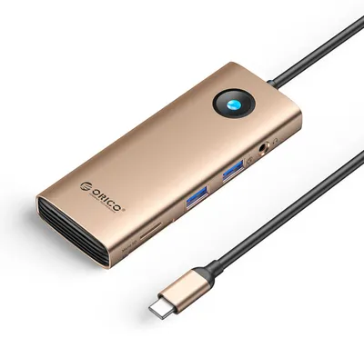 Produktbild von Orico PW11 8-in-1 USB-C Dockingstation (2x USB-A 3.0, 1x USB-C PD 100W, 1x HDMI 4K