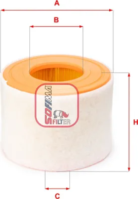 Produktbild von Luftfilter SOFIMA S 7A54 A für AUDI A6 Avant (4G5, 4GD, C7) Filtereinsatz