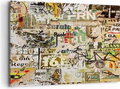 Produktbild von Bild auf Leinwand - Leinwandbild - Graffiti modern - 120x80cm - Wand Bild - Wanddeko - Wandbilder - Leinwanddruck - Bilder - Kunstdruck - Wanddekoration - Leinwand bilder - Wandkunst - AA120x80-3520