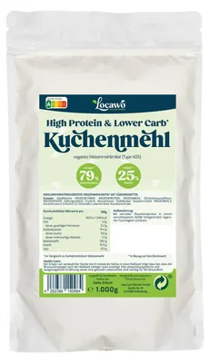 Produktbild von Locawo High Protein Low Carb Kuchenmehl | Mehlersatz | 1 kg