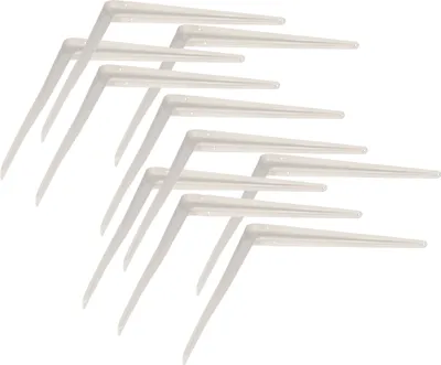 Produktbild von KOTARBAU® 10er Set Regalwinkel 450x400 mm Regalträger Regalhalter für Wandmontage Weiß