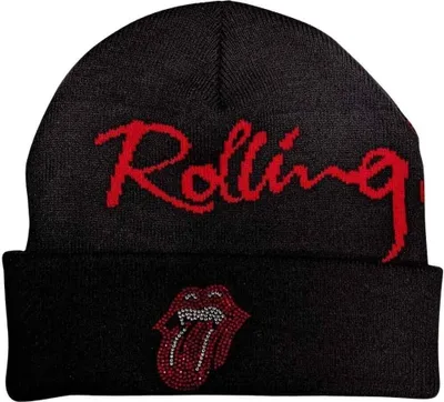 Zdjęcie produktu dla The Rolling Stones Czapka Embellished Classic Tongue Black