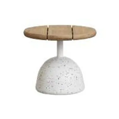 Produktbild von Couchtisch Saura 43 x 43 x 35 cm Akazie Terrazzo Natur Weiß