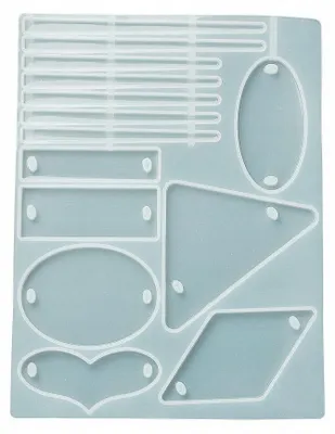 Produktbild von Dekorynka BFS584 Silikonform für Harz Haarspangen Set