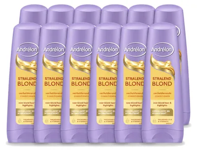 Immagine prodotto di 12 flaconi di balsamo Andrélon Stralend Blond, 200 ml ciascuno - confezione  - 12 pezzi