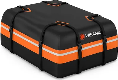 Produktbild von Wisamic Auto Dachbox 595L Faltbare Dachtasche Dachkoffer Aufbewahrungsbox, 1000D wasserdichte Dachgepäckträger Gepäckbox für Autos, Vans, SUVs