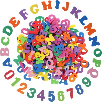 Produktbild von Buchstaben- und Zahlenaufkleber, 260 Stück, selbstklebend, Alphabet von A bis Z, in verschiedenen Farben, für Bastelarbeiten, Scrapbooking und Schulprojekte