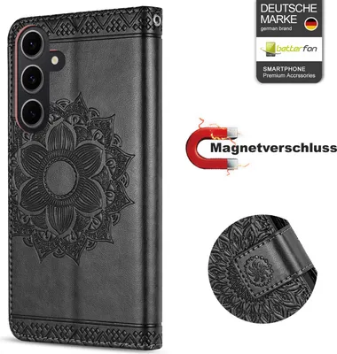 Produktbild von Handy Tasche für Samsung Galaxy A05s Hülle Handyhülle Klapphülle Wallet Case in Schwarz