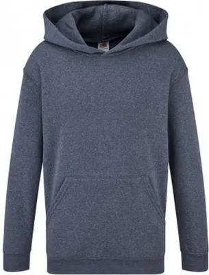 Produktbild von Fruit of the Loom Kinder Klassik Kapuzenpullover PC3883 (5-6 Jahre (116)) (Marineblau meliert)