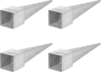 Immagine prodotto di ADGO Tubo innestabile, set di 4 travi per pali, travi per pali da recinzione, 120x120 lunghezza 750 mm