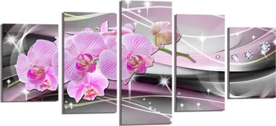 Produktbild von Obraz 200 x 100 cm na plátně orchidej růžová 6340 - Obrazy/nástěnný obraz/umělecký tisk je připraven zarámovat