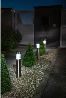 Immagine prodotto di Lampada solare, acciaio inossidabile GALIX, 0,13 W, 10 lumen, 8 ore di autonomia, LED bianco, H 570 / 425 mm