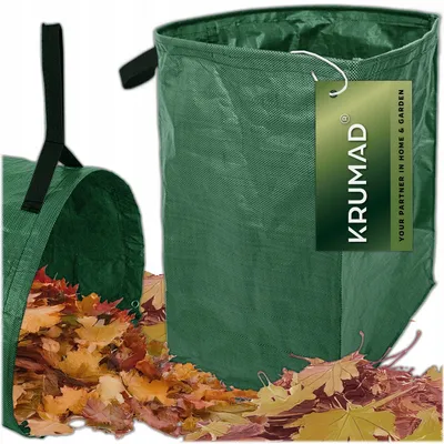 Produktbild von KRUMAD Gartensack Gartenabfallsack 200L mit Griffen Faltbar Wasserdicht Stabil für Laub Gras Äste