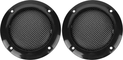 Image de 2 Inch Speaker Decorative Steel Mesh Circle Car Speaker Protective Mesh Cover (Black)