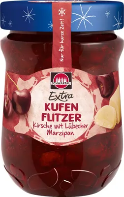 Produktbild von Schwartau Extra Kirsch-Marzipan "Kufenflitzer", 340g