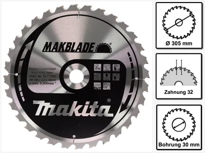 Zdjęcie produktu dla Makita Piła Tarczowa 305X30X32Z Makblade Drewno
