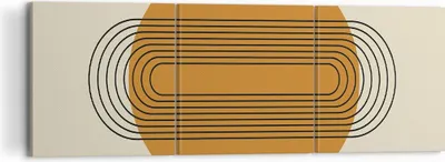 Produktbild von Bild auf Leinwand - Leinwandbild - 3 Teile - Stück Geometrisch Orange - 120x40cm - Wand Bild - Wanddeko - Wandbilder - Leinwanddruck - Bilder - Wanddekoration - Leinwand bilder - CA120x40-4877