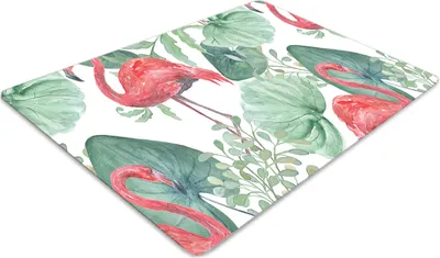 Obrázek produktu pro Ochranná rohož - Ochranná rohož na židli - Podlahová rohož - 120x90 cm - Exotičtí plameňáci