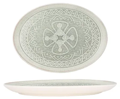 Image de Plat de service en porcelaine de Kütahya - Miras - Porcelaine - 22 x 16 cm