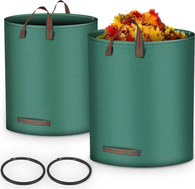 Produktbild von Goliving Gartenabfallsäcke - Gartenabfallbeutel – Set – 2x280l – faltbar – Gartenabfallbehälter – Grün