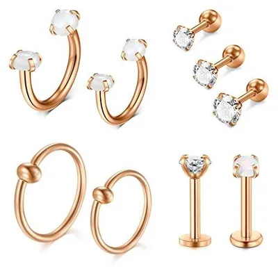 Zdjęcie produktu dla Kolczyki piercing stal nierdzewna tragus helix labret dla kobiet