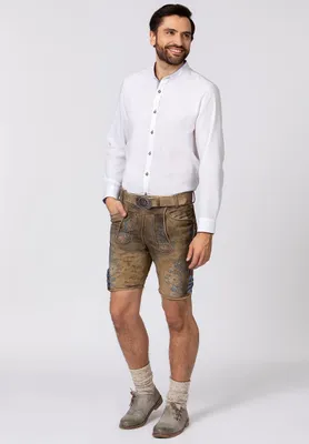 Produktbild von Stockerpoint Herren Raffa Trachtenhemd, Weiss blau, M