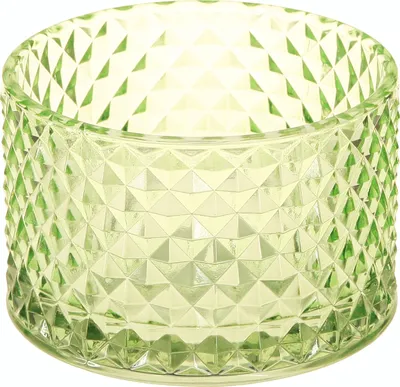 Produktbild von Dekoschale Glas Grün Retro Teelichthalter Ø10,5cm 2er Set, 2 Stück
