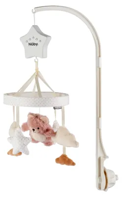 Image de Nuby Biscuit the Bear – Mobile musical pour bébés – Son bras réglable s'adapte à tous les modèles