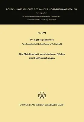 Obrázok produktu pre Die Bleichbarkeit verschiedener Flächse und Flachsmischungen