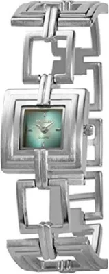 Produktbild von Damenuhr Edelstahl Gliederband silberfarben Analog Quartzwerk kleines eckiges Ziffernblatt