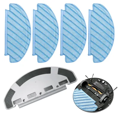 Wischmodul mit 4 Tüchern, Ersatz für Ecovacs T8/T9/N8