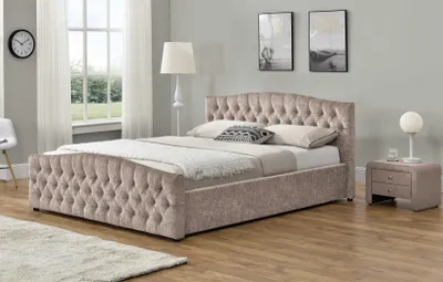 Produktbild von Gepolstertes Designer Bett Textil Leder Polster Betten 180x200cm Schlafzimmer