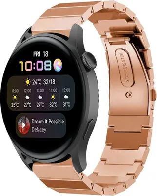 Produktbild von Strap-it Huawei Watch 3 (Pro) Metallarmband (Roségold)
