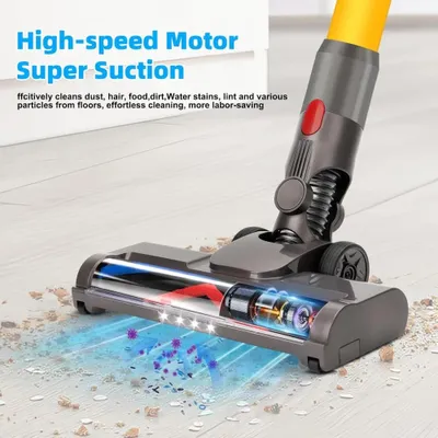 Image de Brosse de rechange - Brosse pour sols pour aspirateurs - Compatible avec les modèles V7, V8, V10, V11 et V15 - 4 LED - Rouleau brosse turbobrush - ABS