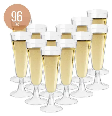 Produktbild von "OTIX Kunststoff Champagnergläser Wiederverwendbar 96 Stück 150ml Transparent Kunststoff"