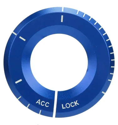 Imagen del producto de Anillo decorativo para el interruptor de encendido, accesorio para automóvil, repuesto para Mercedes-Benz Clase A (azul)