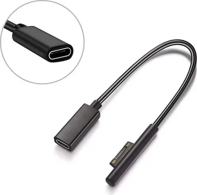 Produktbild von USB C Female Ladegerät Für Microsoft Surface Pro 7/6/5/4/3 Schnell PD Ladekabel