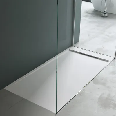 Produktbild von Mai & Mai Duschwanne 80x160x4cm Duschtasse aus Mineralguss Mineralgusswanne Weiß Matt inkl. Ablaufgarnitur Geoma04