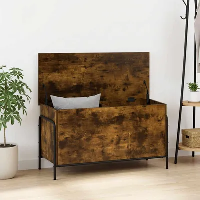 Produktbild von PUEAZU Aufbewahrungsbox Räuchereiche 80 x 40 x 49,5 cm Holzwerkstoff - Sitztruhen &73836