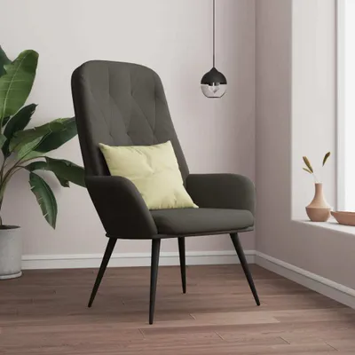Produktbild von Cloris Designermöbel Relaxsessel Dunkelgrau Samt 2024 Neu