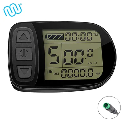 Produktbild von windmeile | Display KT-LCD5, Waterproof, Bordcomputer, Tachoanzeige, LCD-Display, Beleuchtet, Multifunktional, 5-pin Julet Stecker, E-Bike, Elektro Fahrrad, 24V/36V/48V