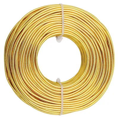 Basteldraht Aluminium 0,8 mm x 30 m Gold eloxiert biegsam für Schmuck & DIY