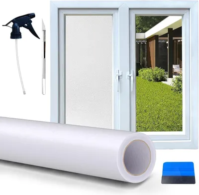Obrázok produktu pre Fólia na ochranu súkromia – fólia na sklo, ktorá zabraňuje nahliadnutiu – zabezpečuje súkromie – bezlepiaca, staticky priľnavá – 200 x 120 cm – matná