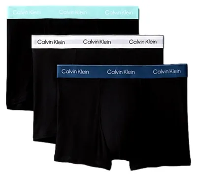 Obrázek produktu pro Calvin Klein LV00NB42863VN, Boxerky, Dospělý, Muži, Černá, Modrá, Tyrkysová, BGD, 3 kusů