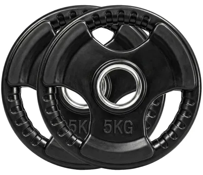 Productafbeelding van SPORTNOW 2-delige set gewichtsschijven, 2 x 5 kg, geschikt voor gewichtheffen