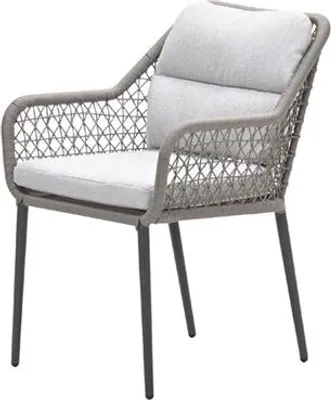 Produktbild von Garden Impressions Toledo Dining Stuhl - carbon black - rope taupe - valley sand