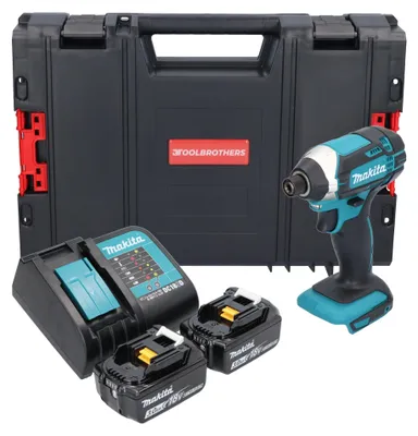 Image de Makita DTD 152 SFJ-R Clé à choc sans fil 18 V 165 Nm 1/4'' + 2x batterie 3,0 Ah + chargeur + RHINO