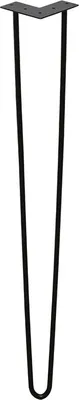 Zdjęcie produktu dla Yakimz 4x Hairpin Legs nogi meblowe do stołu czarne Hairpin Legs 2 wsporniki, do stołu jadalnego 61cm