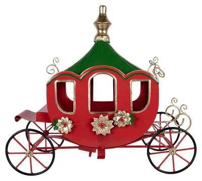 Productafbeelding van Clayre & Eef kerstdecoratie figuur, 41x16x39 cm, rood, metaal