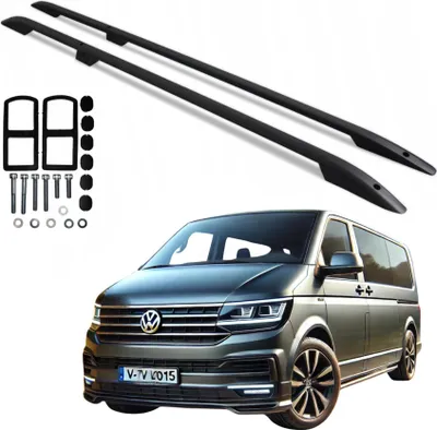 Obrázek produktu pro Střešní nosiče VOLKSWAGEN TRANSPORTER T5 T6 BLACK dlouhé od roku 2003